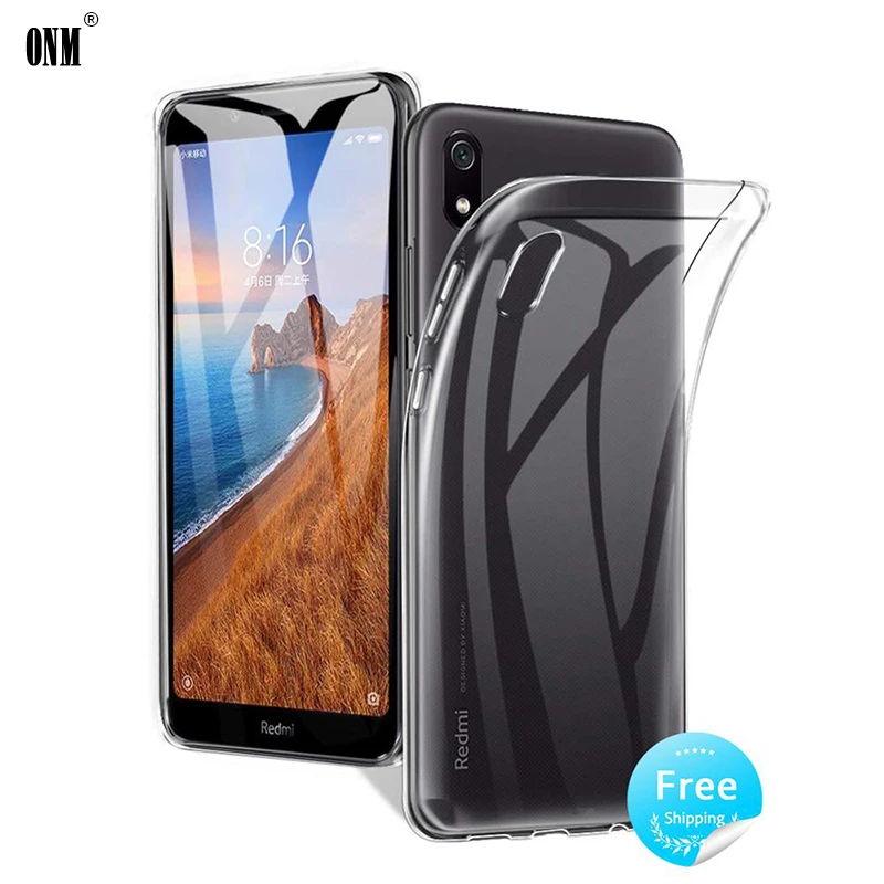 Чехол для Xiaomi Redmi 7A TPU силиконовый прозрачный мягкий чехол 5 45 прозрачная задняя