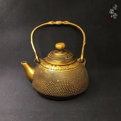 

Tongshou Teapot Decoration Small Ornaments, Pure Copper, Exquisite, Antique