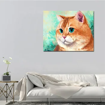 

h2786 diamond painting Full Drill Kit " Fat Cat ” Free Pen Tools 5d diy Mosaic Diamond Embroidery Cross Stitch