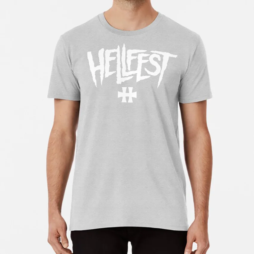 Hellfest#2 футболка hellfest металлическая - Цвет: Серый