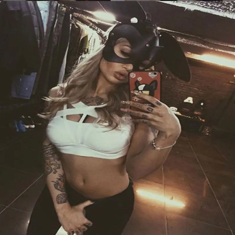 Женский сексуальный фонарь, лампа, маска, половина глаз, косплей, лицо кролика, кожа, для взрослых женщин, подарок