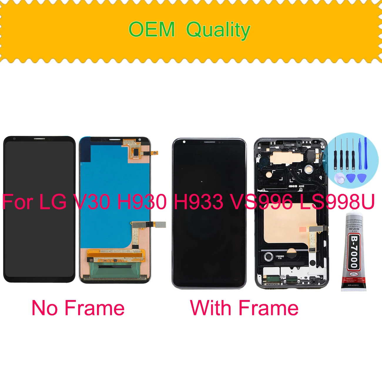 6," полный OLED дисплей для LG V30 lcd сенсорный экран дигитайзер с рамкой для LG V30 дисплей Замена экрана
