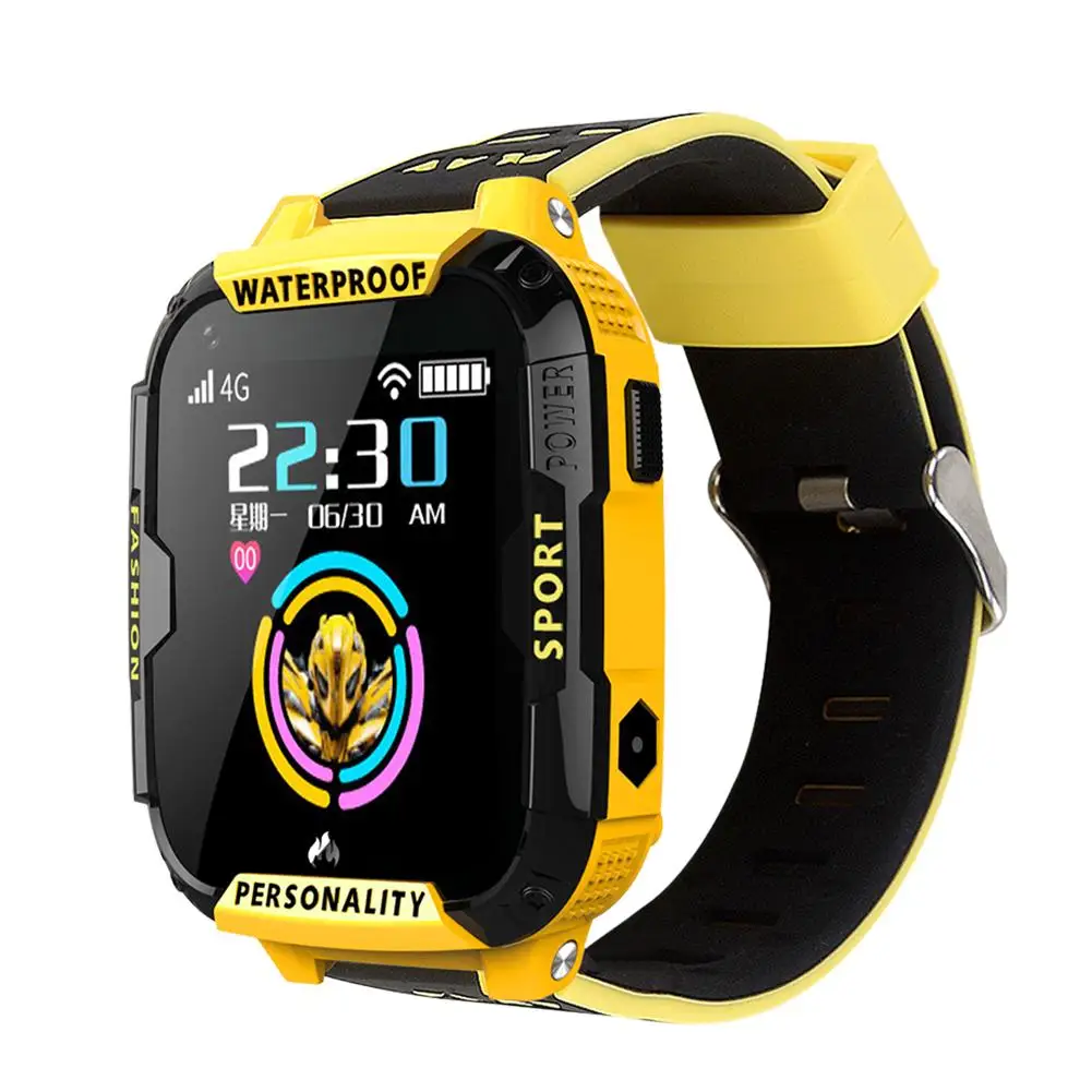 T19 Детские Водонепроницаемые умные часы gps wifi LBS трекер местоположения HD 4G Видеозвонок - Цвет: Yellow