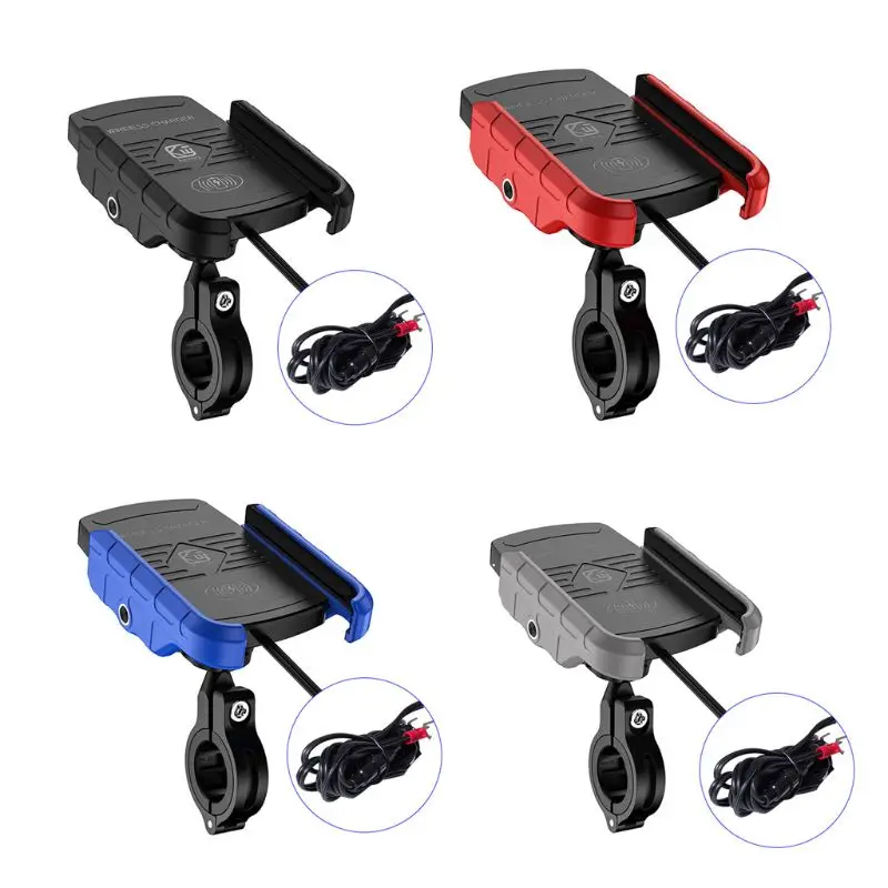 Waterproof 12V Motorcycle Phone Qi Fast Charging Wireless Charger Bracket Holder Mount Stand for iPhone Samsung