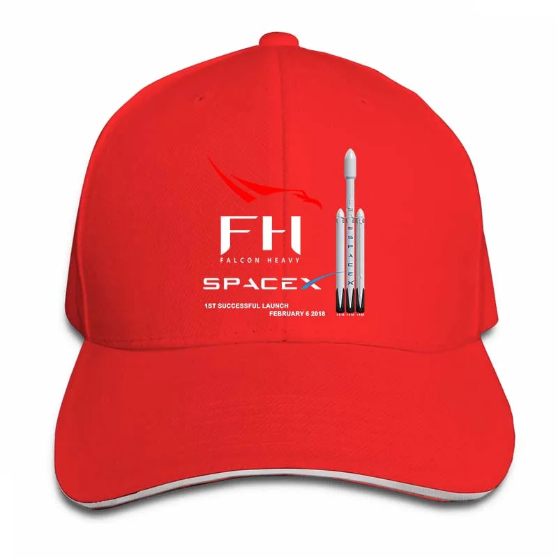 SpaceX Falcon Heavy Elon Musk черная Молодежная(2) бейсболка для мужчин и женщин Кепка для водителя грузовика модная Регулируемая Кепка - Цвет: 2-Red