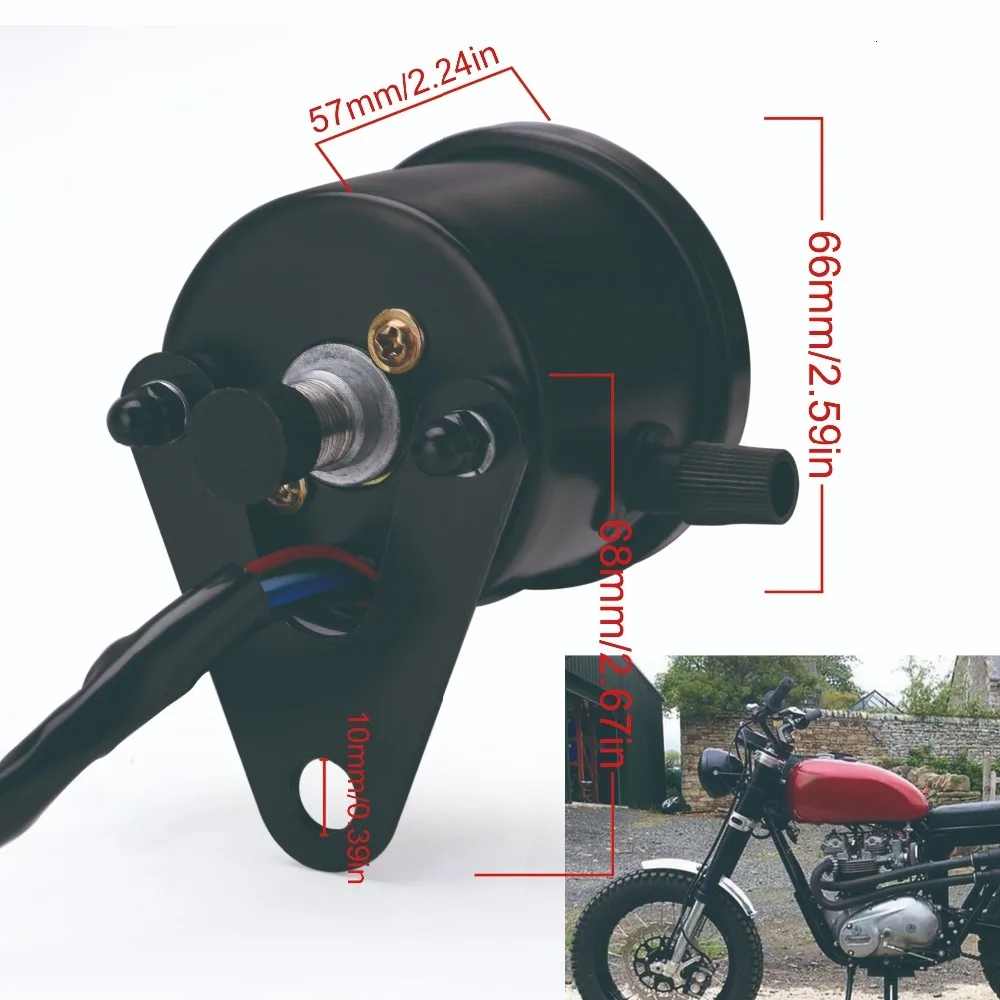 Универсальный измеритель скорости для мотоцикла, одометр 12 В, двойной измеритель скорости для мотоцикла, светодиодный измеритель скорости для мотоцикла