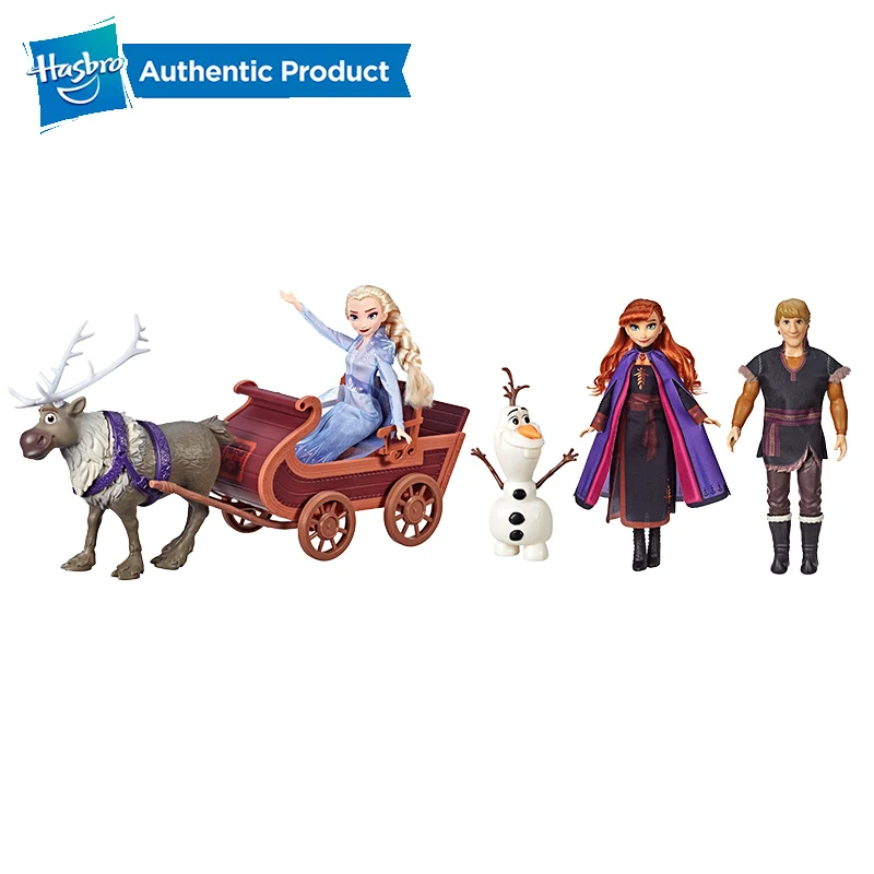 

Hasbro Disney Frozen Sleigh Adventure Doll Set Including Elsa Anna Kristoff Olaf Fashion Doll Princess by Frozen 2 Movie