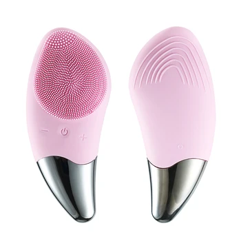 

2020 NEW Silicone Face Cleansing Brush Mini Electric Massage Waterproof Facial Cleansing Tool Soft Deep Face Pore Cleanser Brush