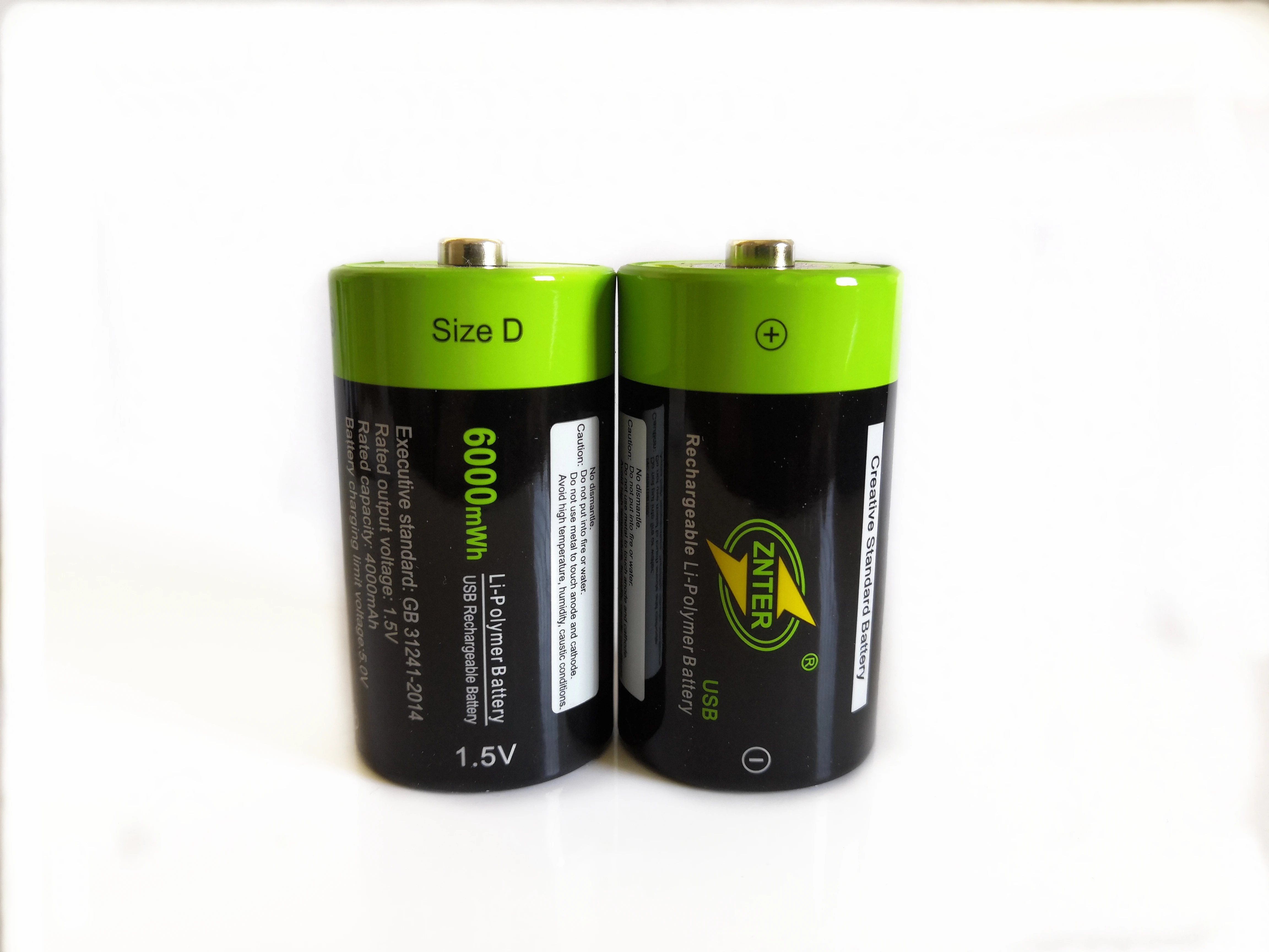 Znter-bateria Recarregável Micro Usb d Lipo Bateria de Polímero de Lítio Lr20 Carregamento Rápido Via Cabo Micro Usb 1.5v 6000mwh - Image 2