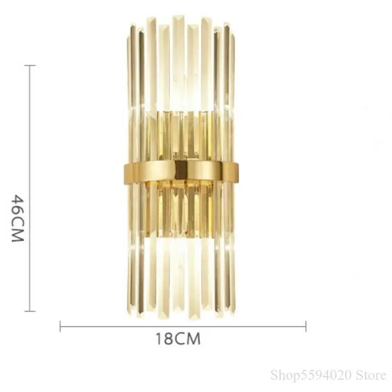 Современная американская роскошная хрустальная настенная лампа простая