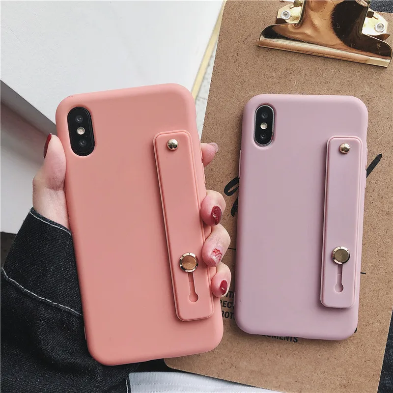 Простой матовый конфеты ремешок мягкий чехол для samsung Galaxy S10 S9 S8 S7 Edge Note 9 Примечание 10 J3 J4 J6 J7 J8 J4PLUS крышка