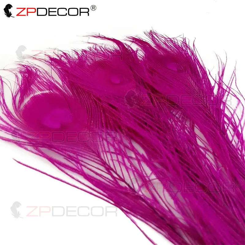 Zpdecor 30-35 см Перья павлина использовать Искусство и ремесла - Цвет: Розовый