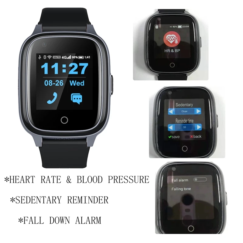 Localizador para Idosos Sensor de Queda Idosas com Monitor de Frequência Cardíaca e Pressão Kt17s para Pessoas Wonlex-ver-relógio Inteligente Anti-perda Arterial Gps 4g - Image 5