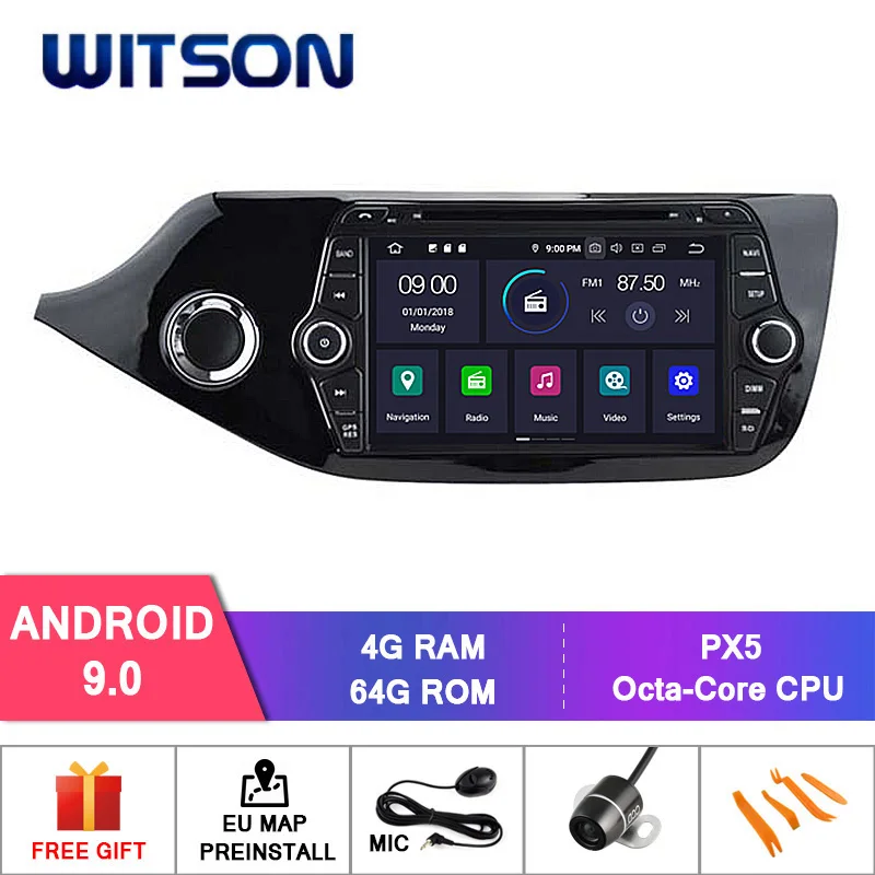 Cheap WITSON Android 9.0 Octa core PX5 CAR DVD player For KIA CEED 2013-2014 IPS SCREEN 4GB RAM 64GB ROM CAR GPS NAVIGATION 0