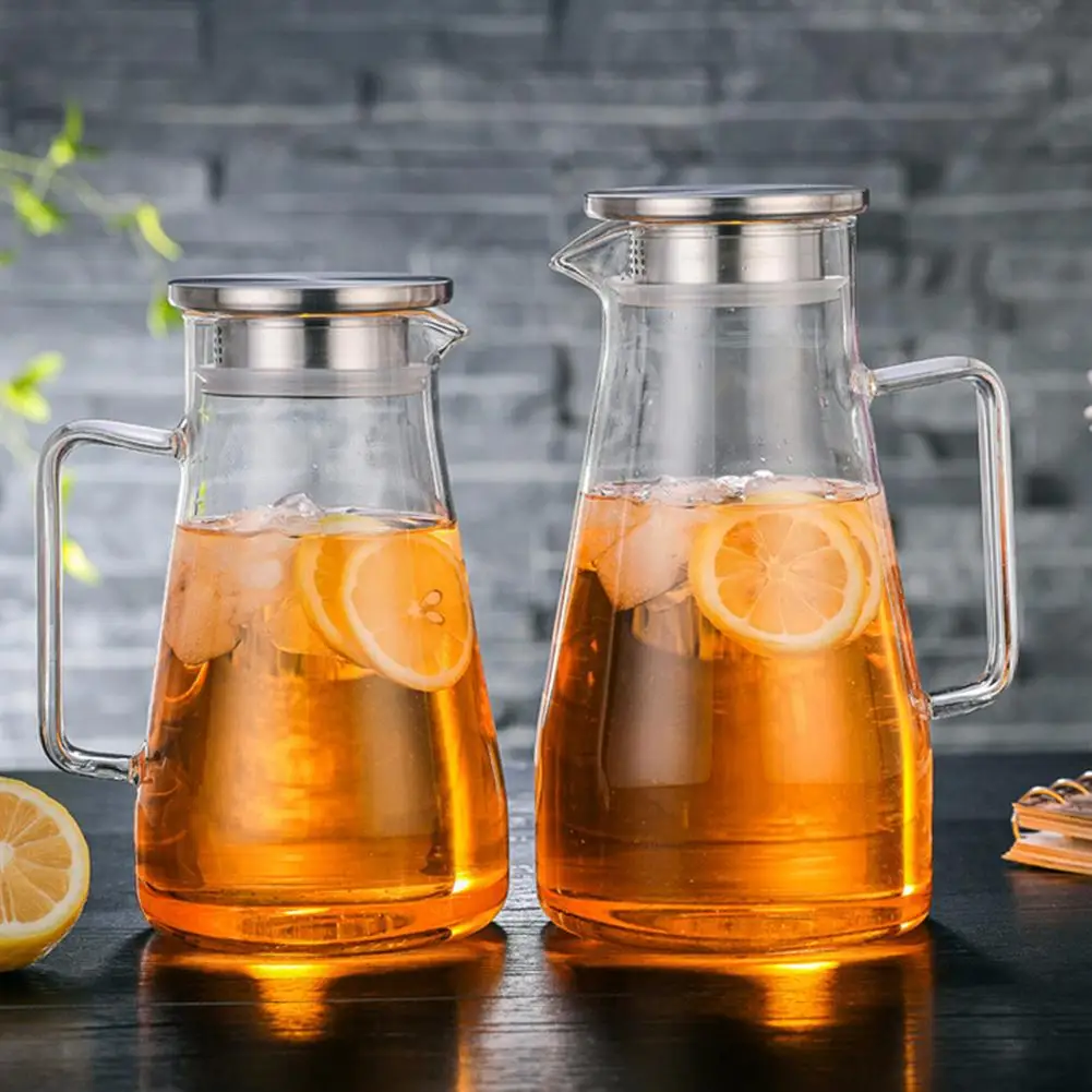 

Heat-Resistant Cold Water Glass Explosion-Proof High Temperature Resistant Glass Pot Kettle With seal Lid Kitchen Accessories