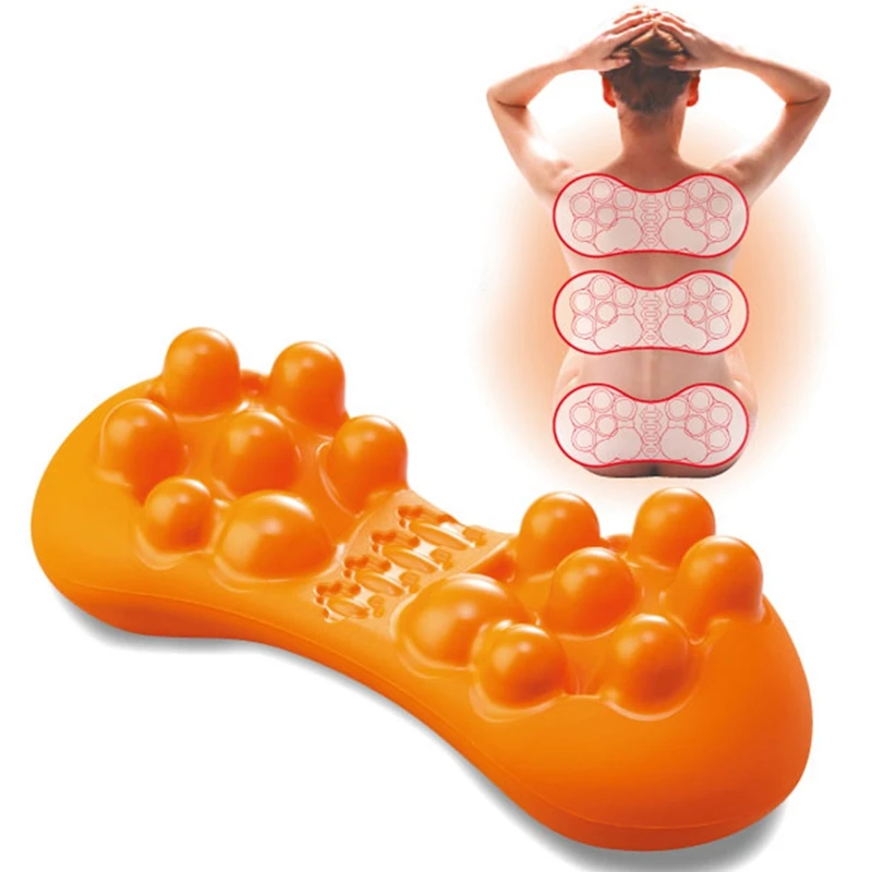 Stretch Back Massager Magic Stretcher Fitness Lumbar Support Relax Spinal Pain Relieve Body Kneading Shiatsu Massage Cushion Pad