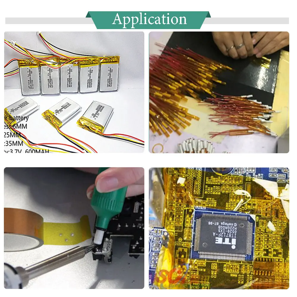 Poliimida para a Placa de Circuito Escudo de Isolamento 10pk para a Fita de Kapton 25mm de Alta Temperatura Resistente Fita Elétrico Soldagem Cpu 5 de alta temperatura resistente fita poliimida para