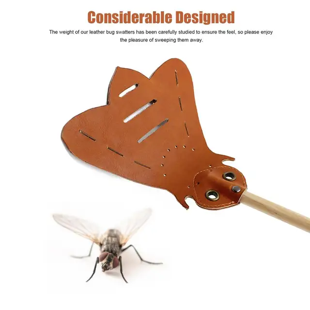 Fafog Fogantyú Bőr Légyszünetű Szúnyogok Hibája Csapdák Swatter Háztartási Hordozható Kerti Kellékek - Image 3