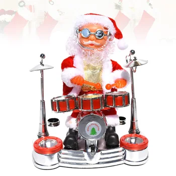 

Dancing Singing Santa Claus Christmas Toy Doll Battery Operated Musical Moving Figure Holiday Decoration (Drum)