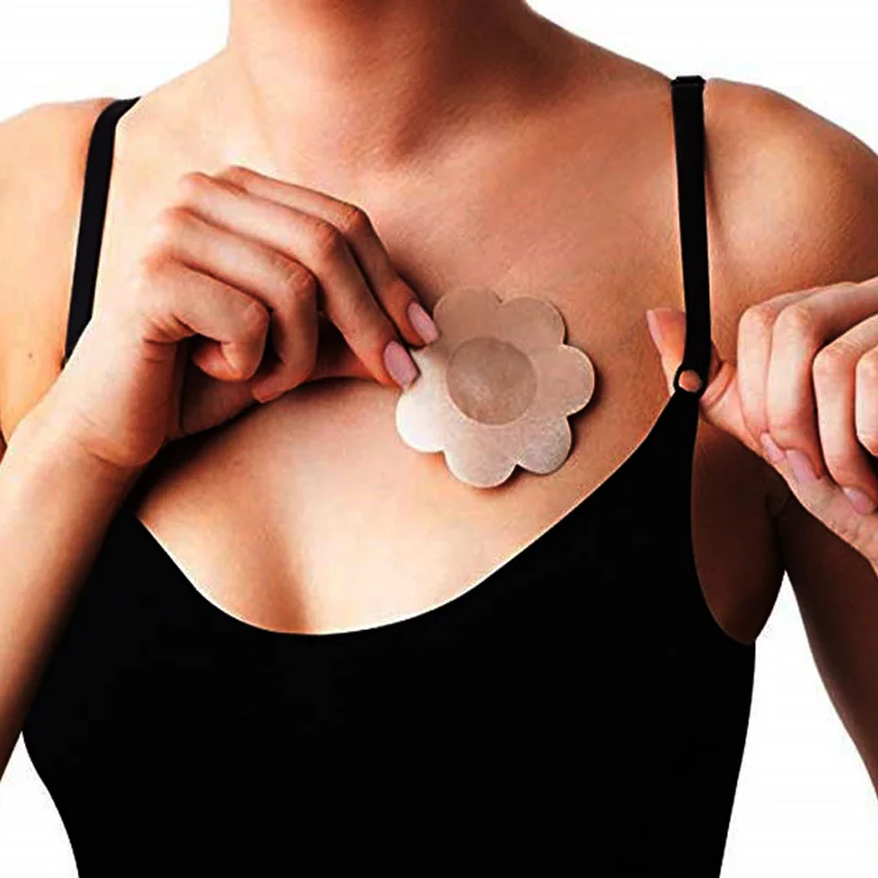 

5Pairs/lot Breast Petals Reusable Invisible Self Adhesive Sticker Cover Bra For Women Pasties Heart Flower Intimates Accessories