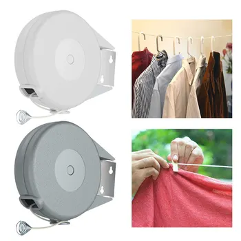 

12m Retractable Clothesline Heavy Duty Clothes Dryer with Adjustable PVC Rope Indoor Outdoor Laundry Hanger Organizer Clothes