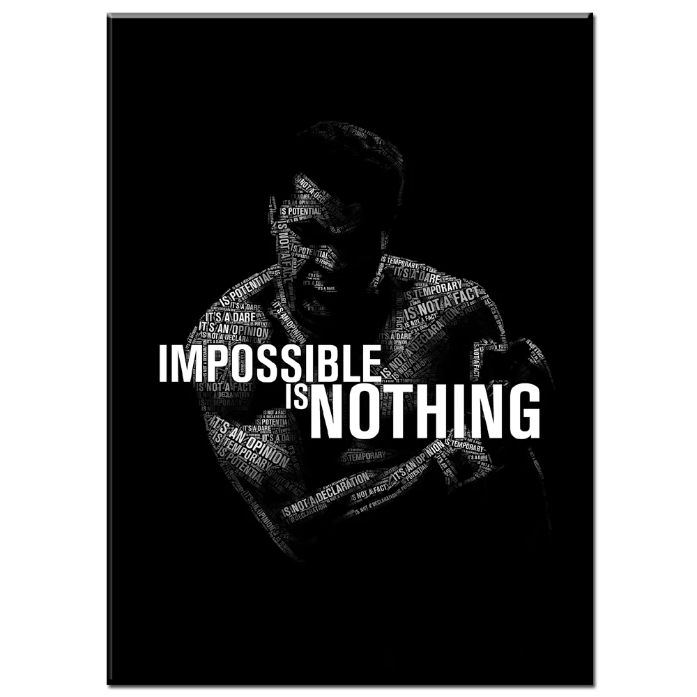 Нет ничего невозможного Али Мухаммедом боксерский плакат холст Декор с печатью