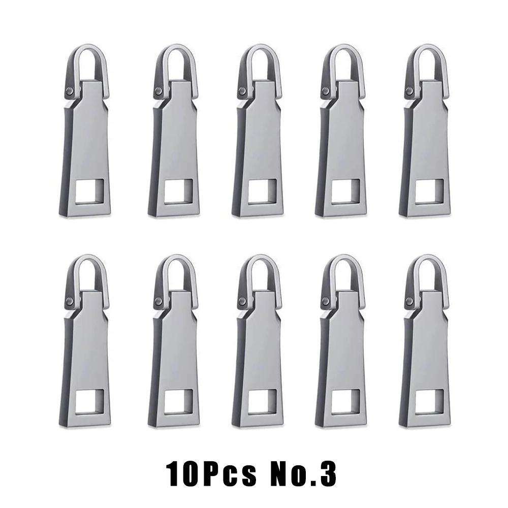 10-Piece Detachable Metal Zipper Pull Tab Set