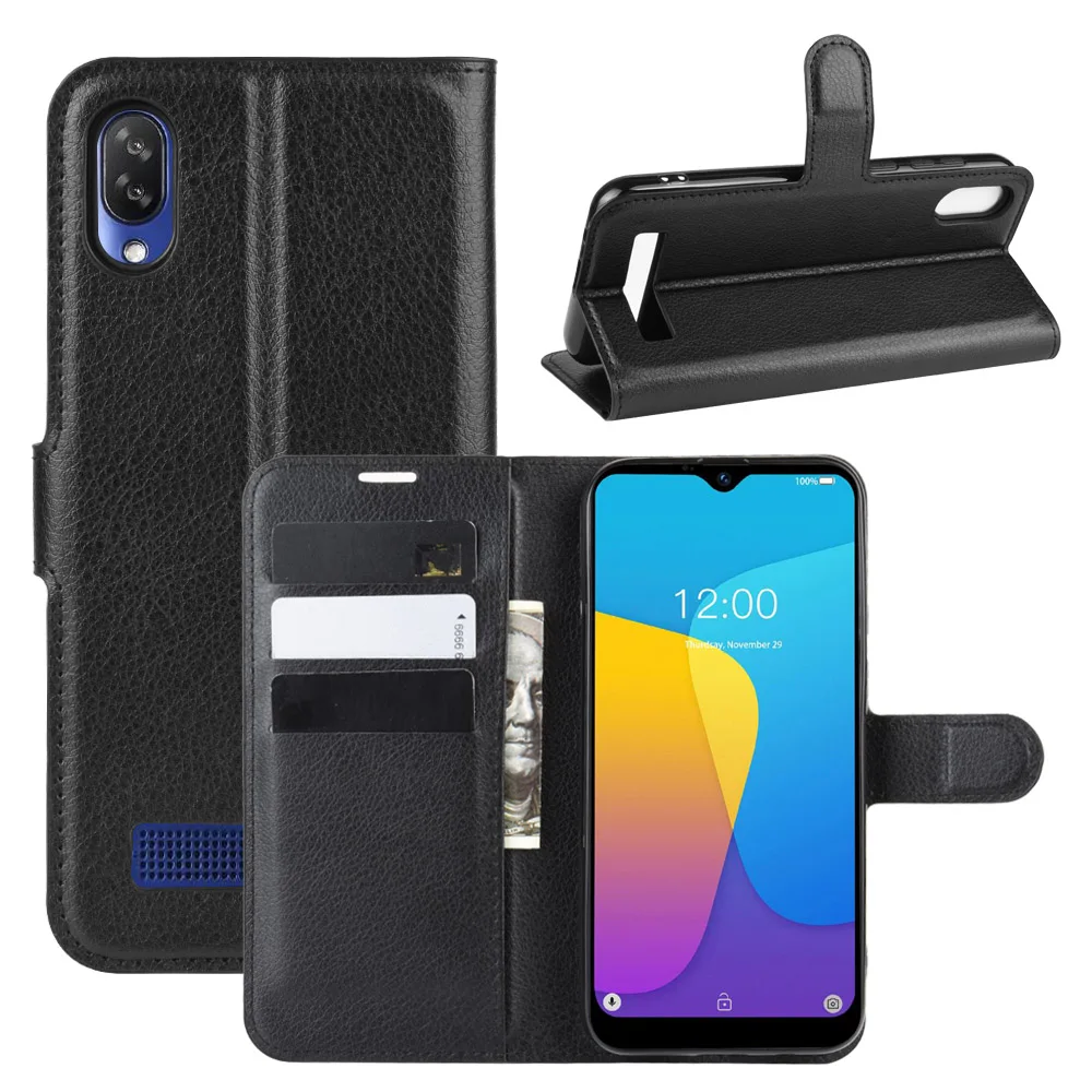 Чехол Для Doogee Y8C роскошный флип кошелек с текстурой личи кожаный чехол X90