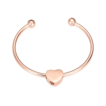 

Cremation Jewelry Heart Cremation Urn Bangle for Ashes Adjustable Heart Cuff Opening Bracelet Urn For Women Jewelry Gift