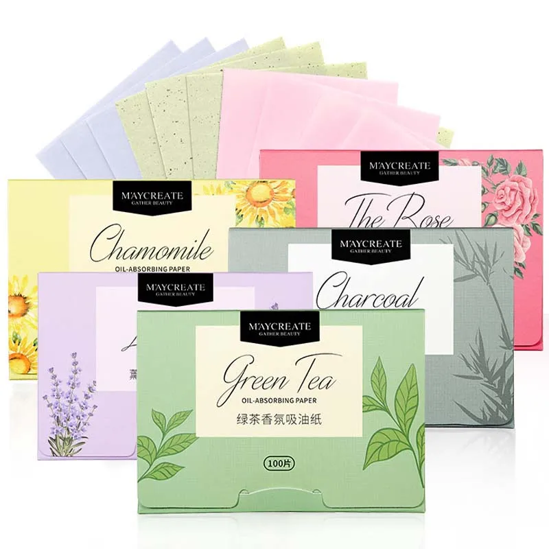 Facial absorbent paper facial cleansing men women four seasons oil control to shrink pores portable oil absorbent facial paper face oil absorbing paper