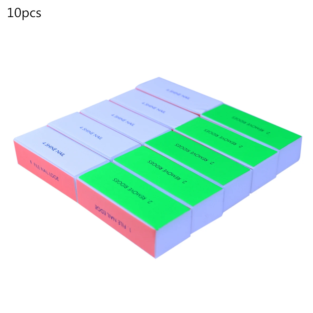 10 шт ногтей пилочка-Полировка для ногтей двусторонняя буфера Blcok Buff блеск для ногтей лак для ногтей Инструменты Полировщик наборы для маникюра - Цвет: 10pcs