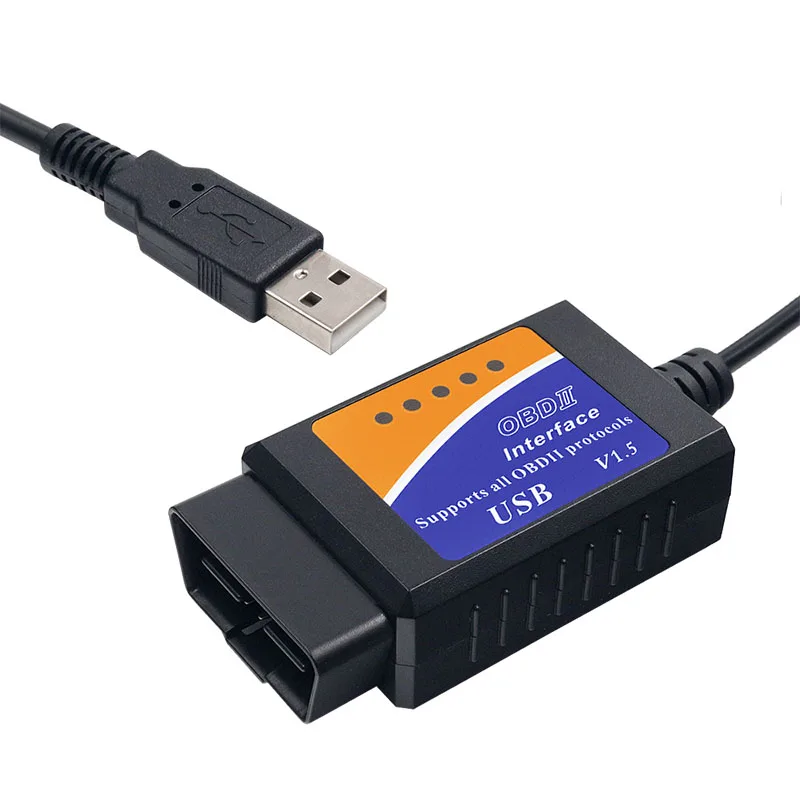 ELM327 USB интерфейс ELM 327 в 1,5 OBD 2 V1.5 автоматический сканер ELM-327 EML327 автоматический автомобильный диагностический инструмент