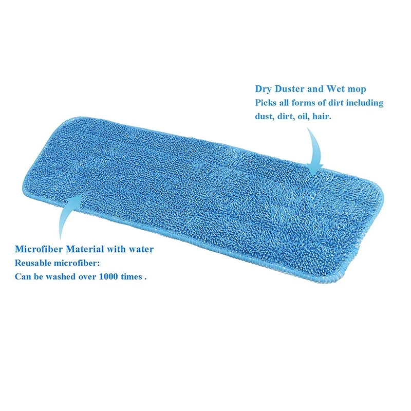 Fiber Mop Pads Reusable Pros Head Wet Dry Mops Refill Fit for Most Spray Mops and Reveal Mops for Most Spray Mops and Reveal Mop