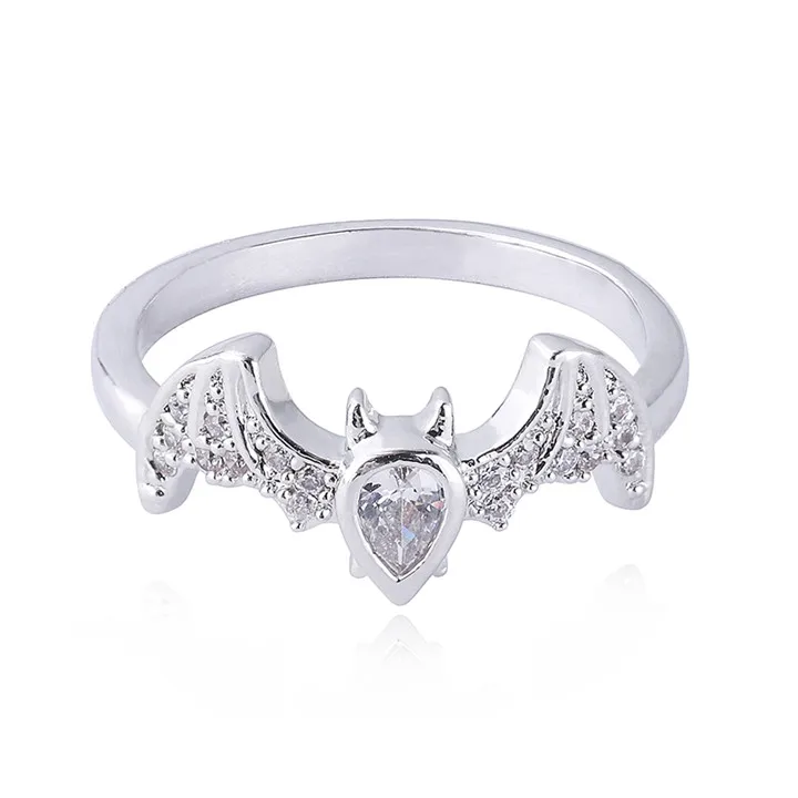 GAOLA модное прозрачное кольцо с кубическим цирконием крест-накрест микро проложить в форме летучей мыши для женщин ювелирные изделия подарки GLJ1818 - Цвет основного камня: Белый