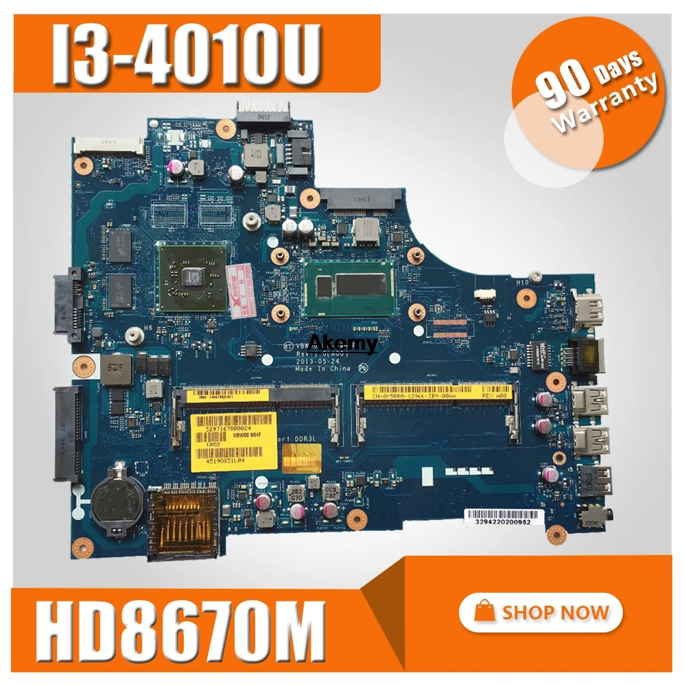 

LA-9981P Laptop motherboard for Dell Inspiron 15R-3537 5537 original mainboard I3-4010U HD8670M