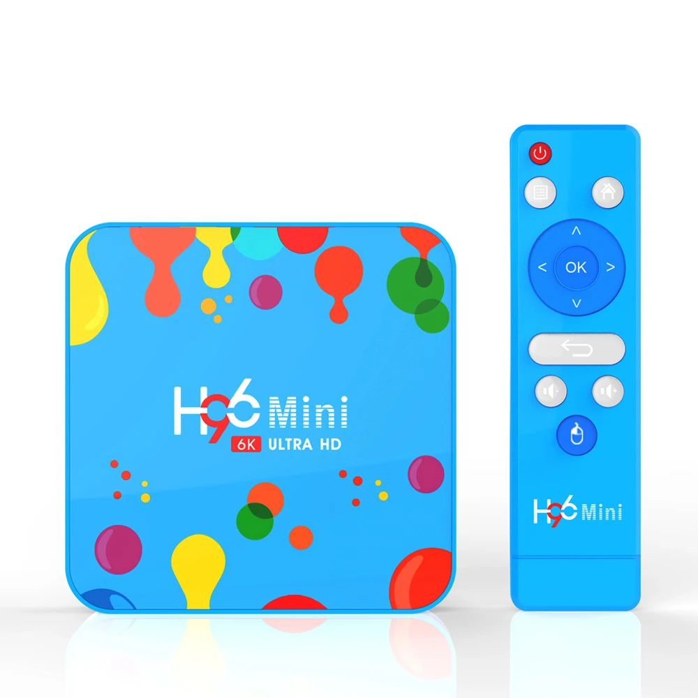 32 Гб 128 ГБ H96 Мини Android 9,0 Smart tv Box 6K HDR H.265 VP9 Allwinner H6 четырехъядерный 64 бит 4 Гб DDR3 EMMC 2,4G/5G WiFi BT4.0