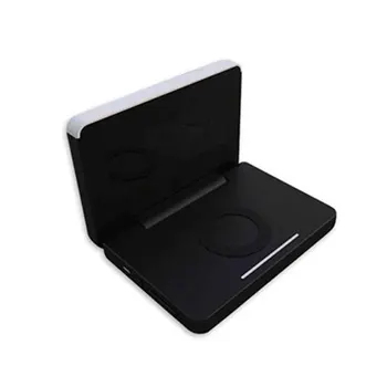 

10W Bedside Alarm Clock Folding Bedroom Desktop Rectangle Electric Phone Wireless Charger Portable USB Night LED Digital