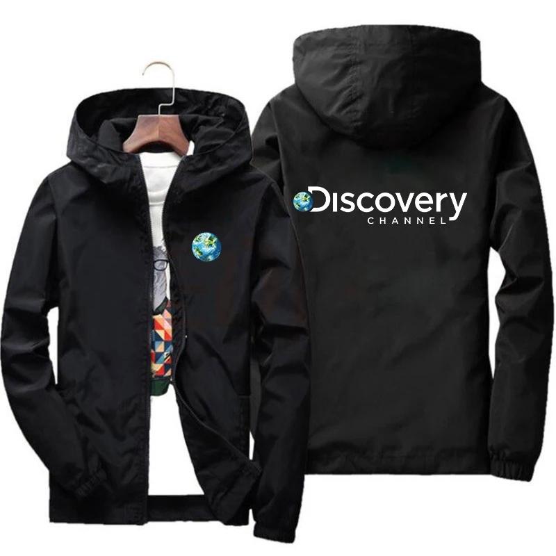 shirt jacket National Geographic Jacket Men's Survey Explorer Top Jacket Men's Fashion Outdoor Clothing Funny Windbreaker Hooded Jacket racer jacket