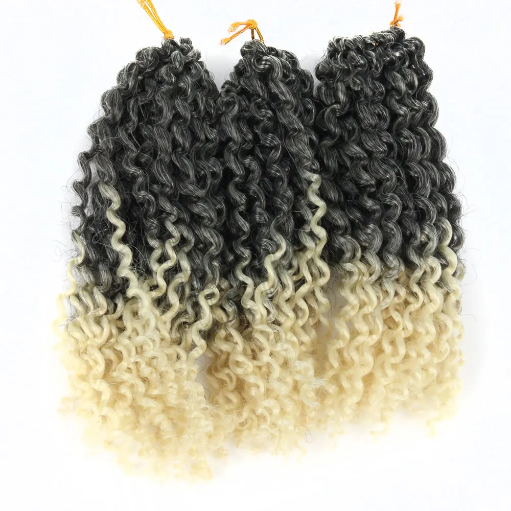 

Ombre 1B/613 Crochet Braids Spring Twist Hair 8 Inches 3Pcs/Pack 60Strands Afro Curly Braiding Hair Synthetic Hair Extensions