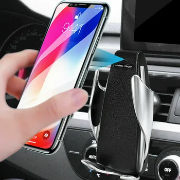 

Car Auto Clamping Wireless Charger Smart Sensor Fast Charging Mount Phone Holder