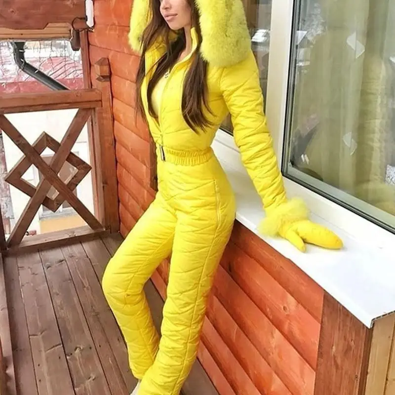 4 Colors S-XXXL Women Jumpsuit Breathable Snowboard Jacket Skiing Suits Pant Sets Warm Bodysuits Outdoor Snow Suits