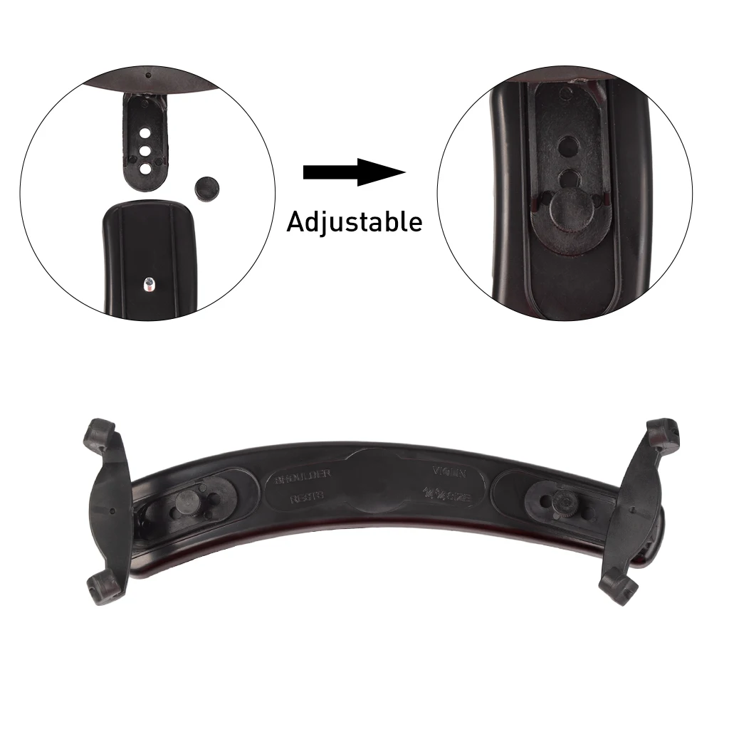 Plastic Violin Shoulder Rest 4/4-3/4 1/2-1/4 1/8 Collapsible and Height Adjustable Feet Comfortable Foam Pad Soft Easy To Use