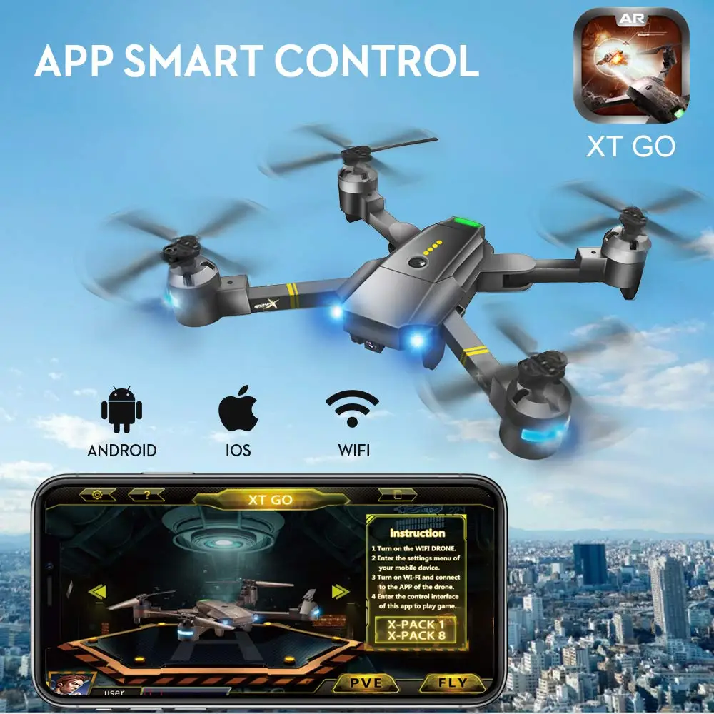 Дрон Gloabl FPV Дроны с камерой широкоугольный HD 1080P режим удержания ...