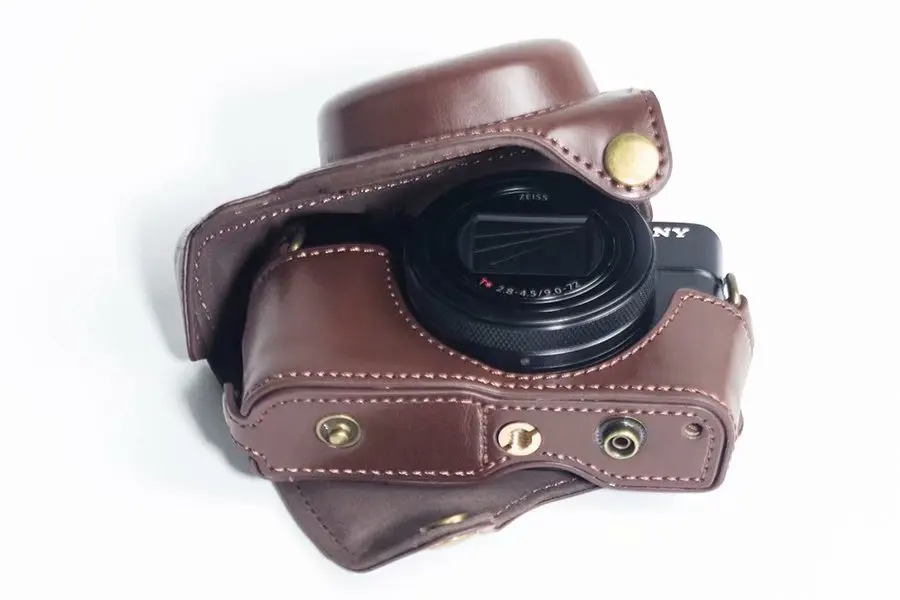 Чехол из искусственной кожи для камеры sony RX100 RX100 II III RX100 IV V RX100 VI M7 M6 M5 M4 M3 M2 чехол с ремешком