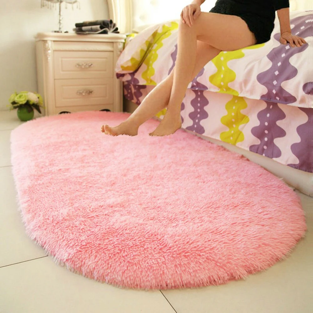

European bedroom carpet bay window bedside mat washable blanket Fluffy Rugs Anti-Skid Shaggy Area Rug Room Carpet Floor Mat