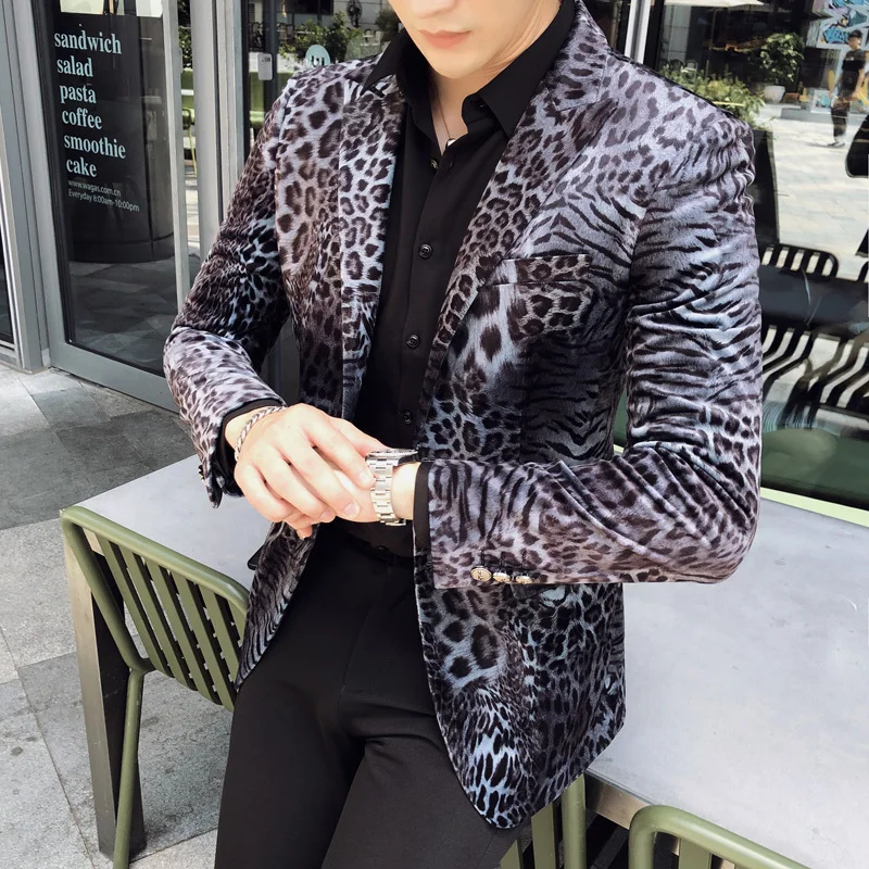 Luxe Luipaard print Heren Blazer Business Jurk Prom Party wedding Blazer Masculino Casual Slim Fit Pak Jas Plus Size 5XL Luxe Luipaard print Heren Blazer Business Jurk Prom Party wedding Blazer Masculino Casual Slim Fit Pak Jas Plus Size 5XL