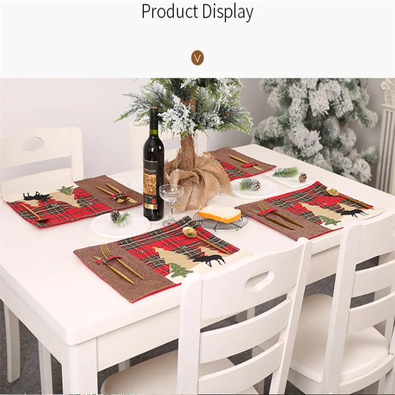 New Christmas Decorations Christmas Tablecloths High-quality Cloth Placemats Insulation Cloth Matsdining TableNew Year Gifts New Christmas Decorations Christmas Tablecloths High-quality Cloth Placemats Insulation Cloth Matsdining TableNew Year Gifts