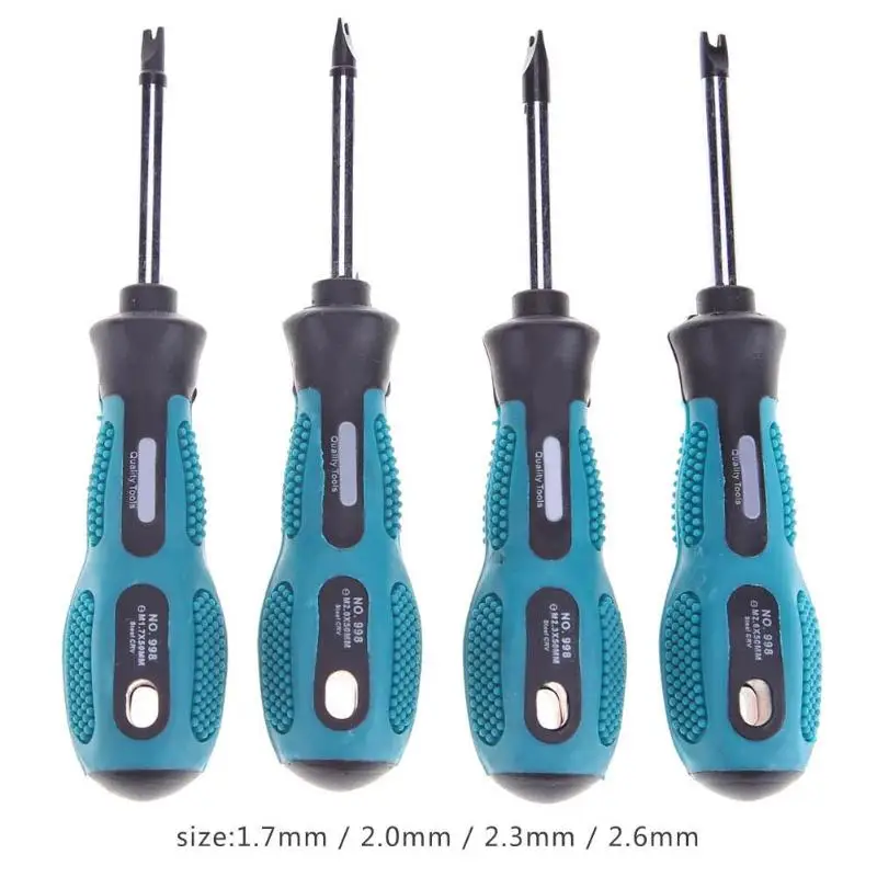 

4pcs Multifunction U Fork Shape Antislip Chrome Vanadium Steel Screwdriver Set Multifunction CR-V Screw Driver Hand Tools Kit