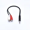 Высококачественный медный вспомогательный кабель 3,5 мм со штекером, вспомогательный кабель Aux для AV 2 RCA female, стерео, музыкальный аудио кабель ► Фото 1/3