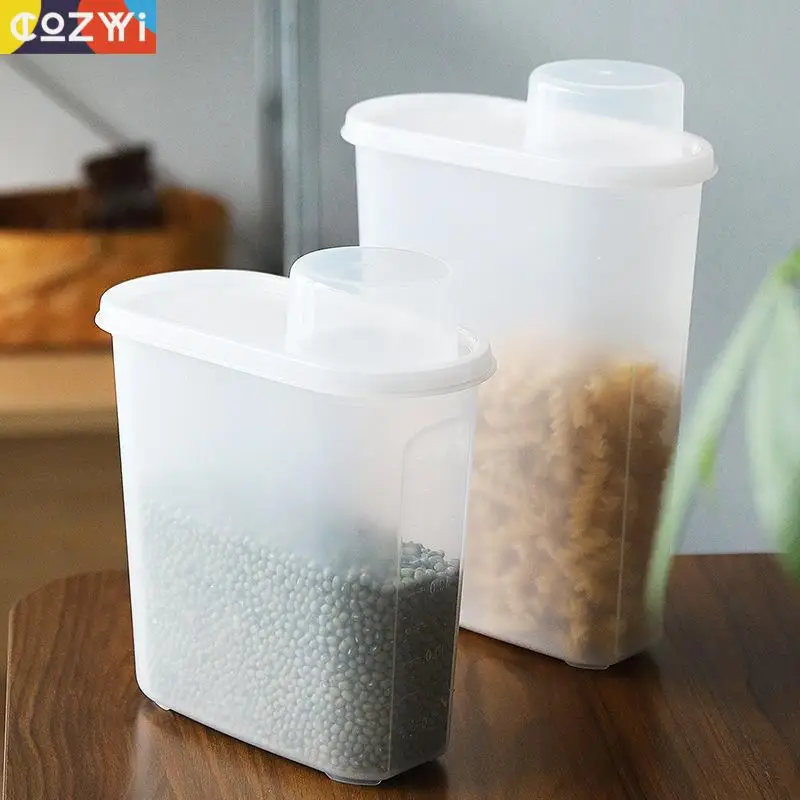 2.3l пластиковые герметичные пищевые баки-контейнеры для хранения бытовых зерновых диспенсер Зерна Риса контейнер с небольшой крышкой